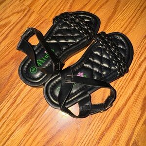 black lovely sandals 
size 8 for toddlers